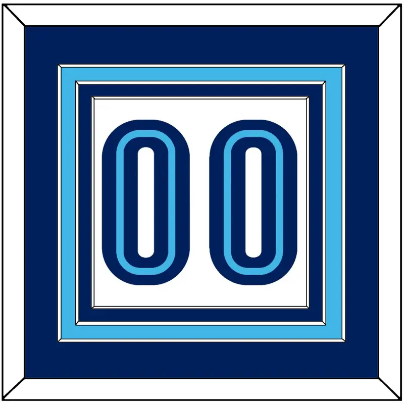 Villanova Basketball Number - Home White (2005-2007) - Triple Mat 2