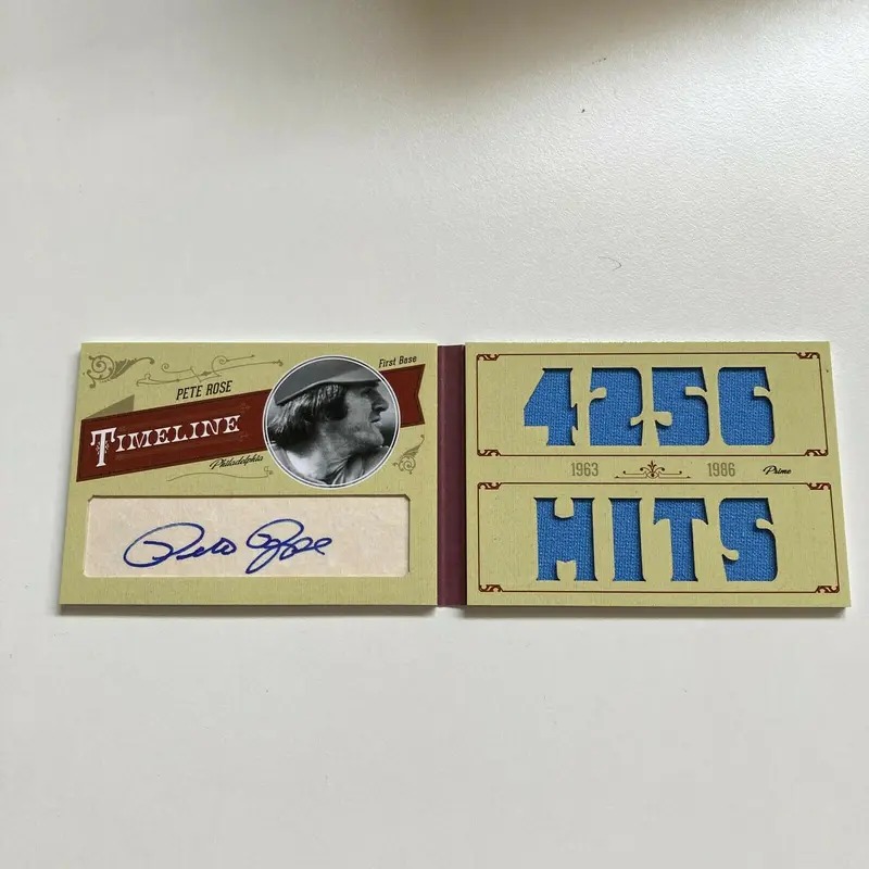 2012 Panini Prime Cuts Pete Rose #13/25 Signed Game Used Jersey Auto Booklet