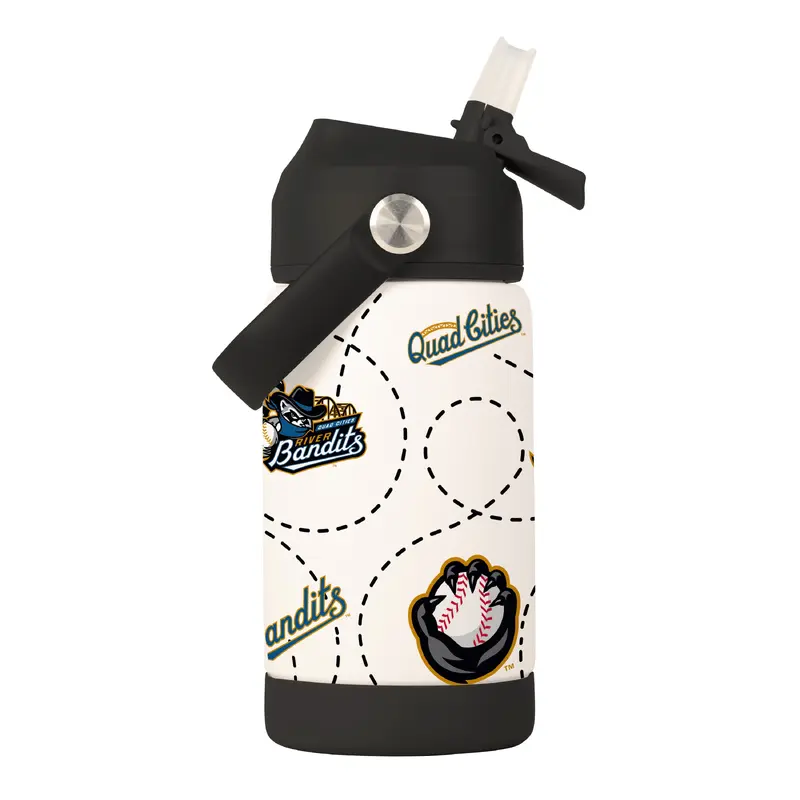Quad Cities River Bandits 12oz Mascot SS Kids Bottle