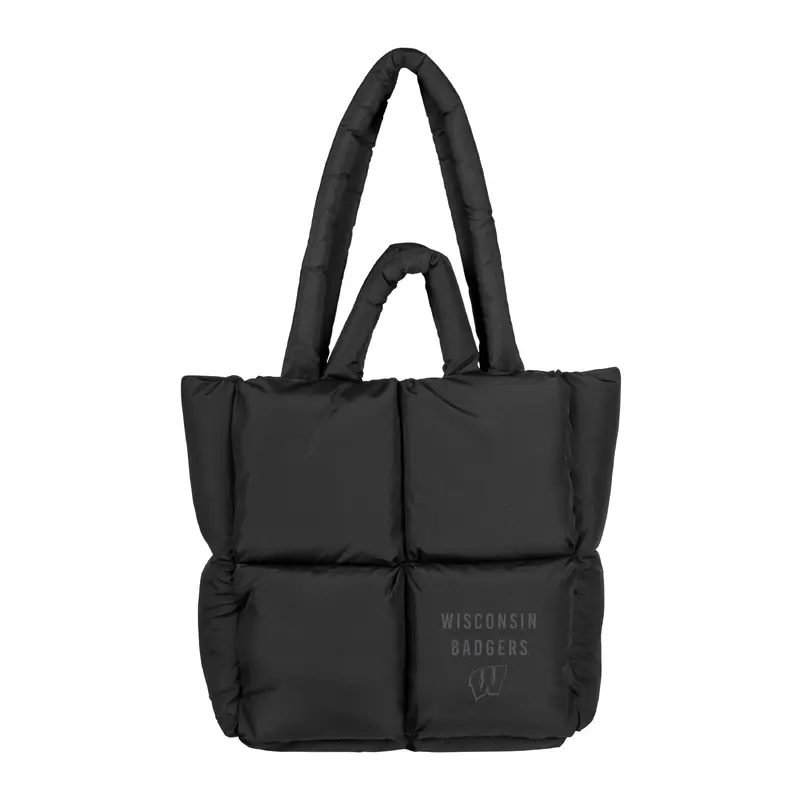 Wisconsin Puff Black Tote