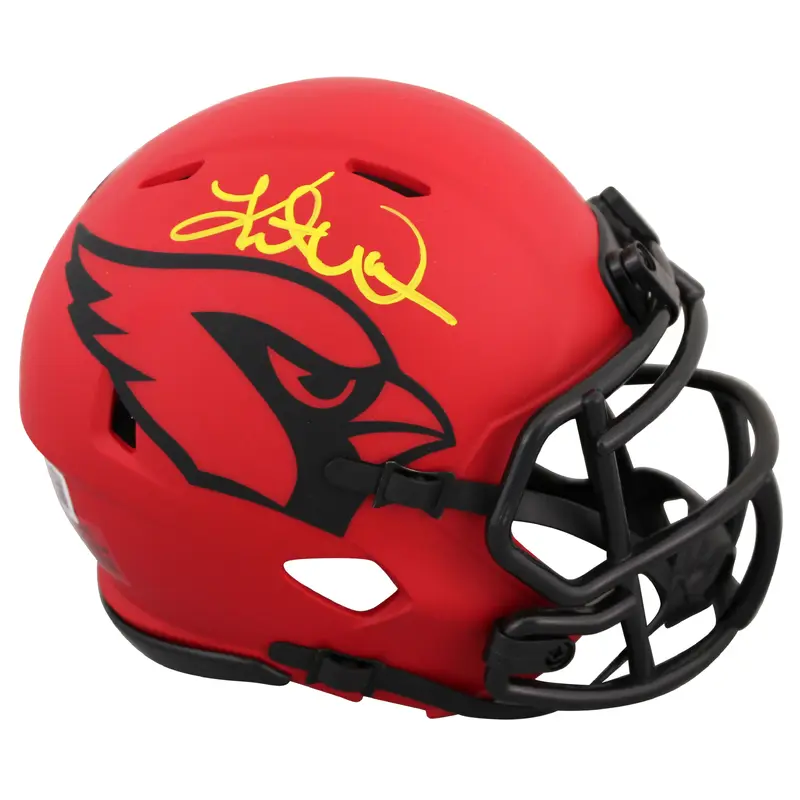 Cardinals Kurt Warner Authentic Signed Rave Speed Mini Helmet BAS Witnessed