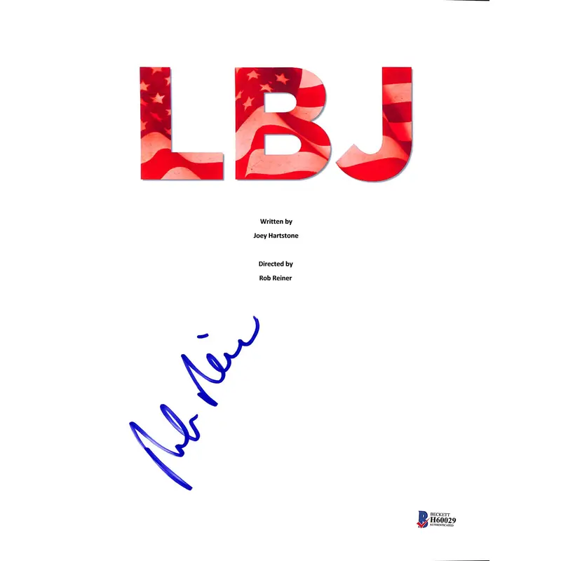 Rob Reiner Authentic Signed LBJ Movie Script Cover Autographed BAS #H60029