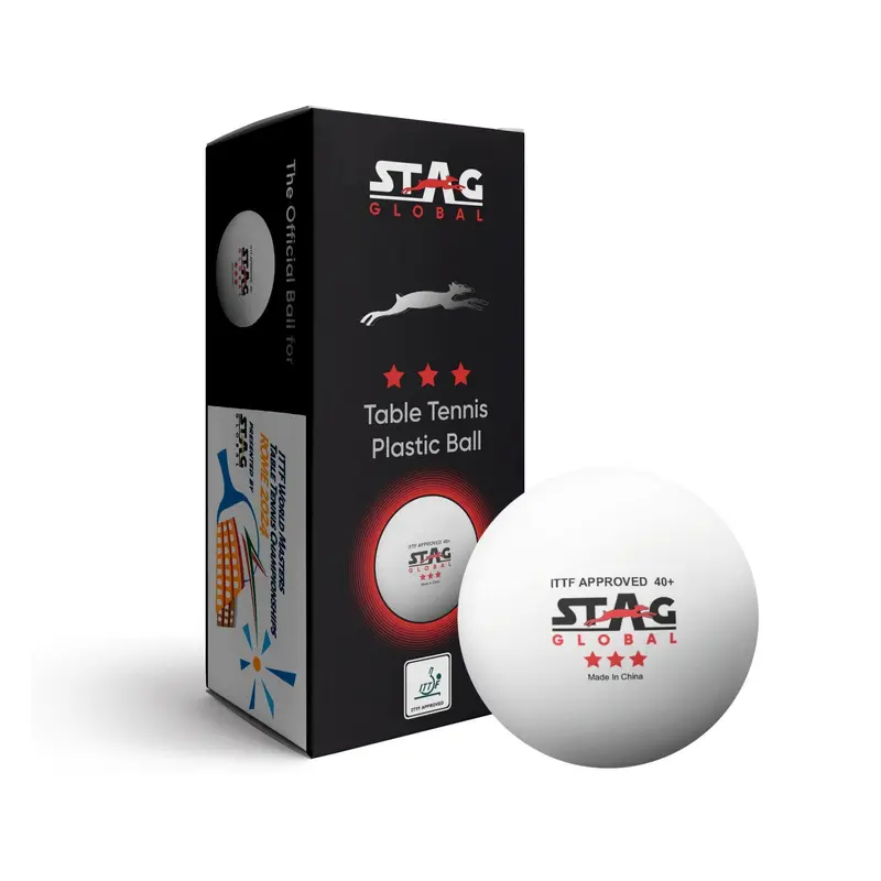 STAG GLOBAL Special Edition : Rome 2024  3 Star 40+ MM Table Tennis Ball | Kibi Sports