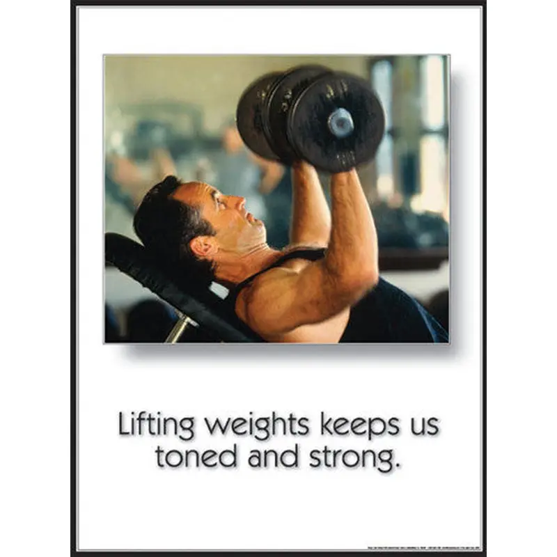 Dumbbell Workout "Toned and Strong" Fitness Motivational Poster - Fitnus Corp.