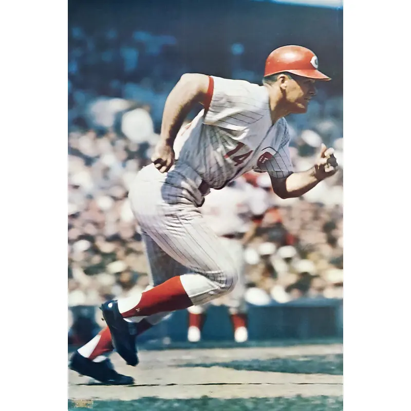 Pete Rose "SI Classic" Cincinnati Reds Baseball Action Poster - Renselaar Corp. 1968