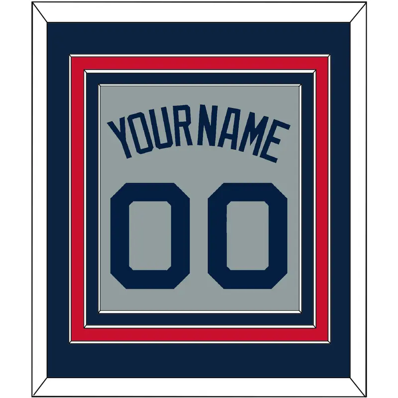 Boston Name & Number - Road Gray (2009-2013) - Triple Mat 3