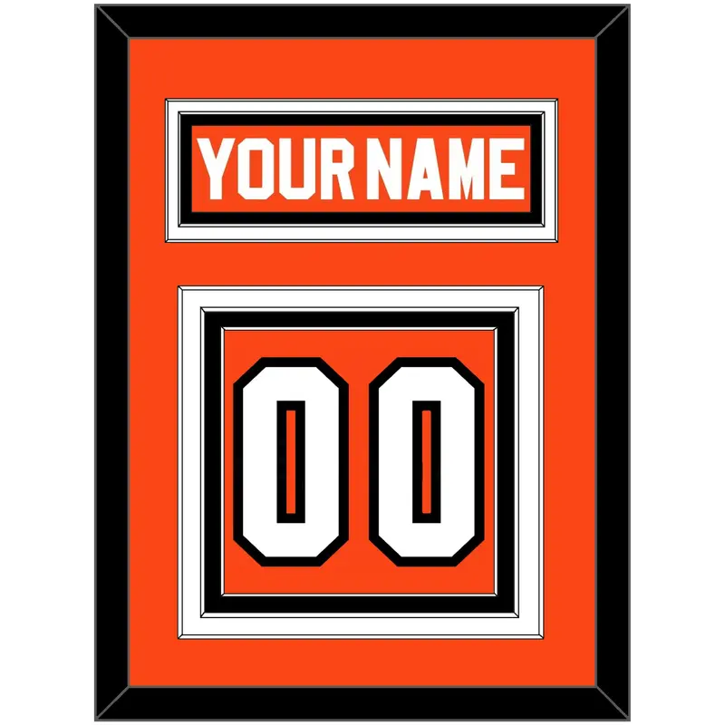 Philadelphia Nameplate & Number (Back) - Road Orange (1977-1983) - Triple Mat 2