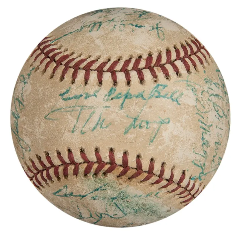 Joe Dimaggio Willie Mays Stan Musial Hall Of Fame Signed 1970's Baseball PSA DNA