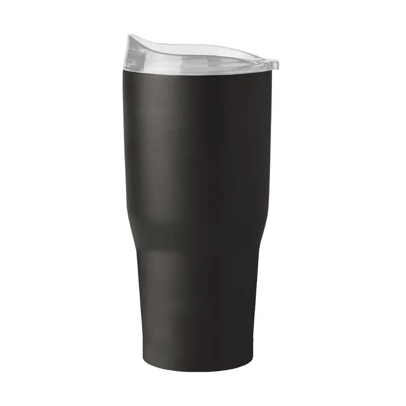 Plain Non Branded Black 30oz Powder Coat Tumbler
