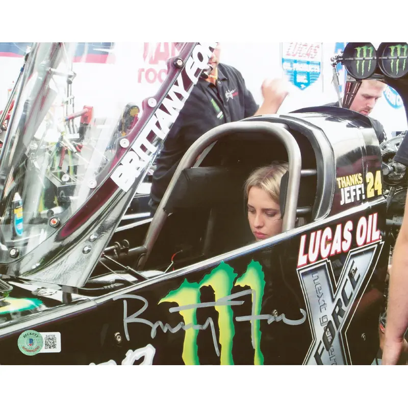 Brittany Force NHRA Authentic Signed 8x10 Horizontal Photo Autographed BAS 1