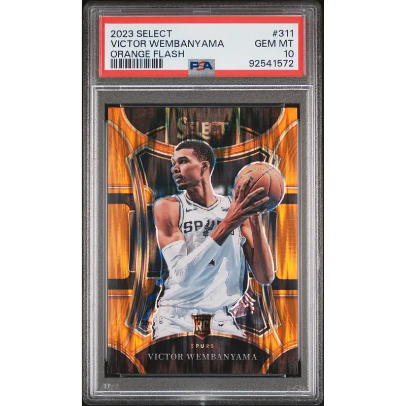 Victor Wembanyama 2023 Select #311 Orange Flash PSA 10 Gem Mint