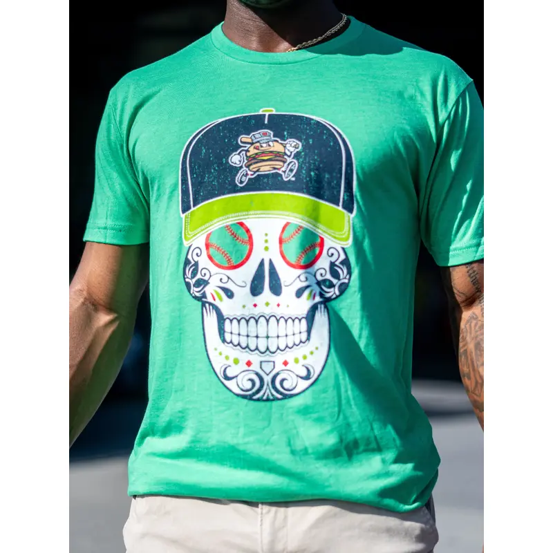 Hispanic Heritage Night's Green Sugar Skull Tee