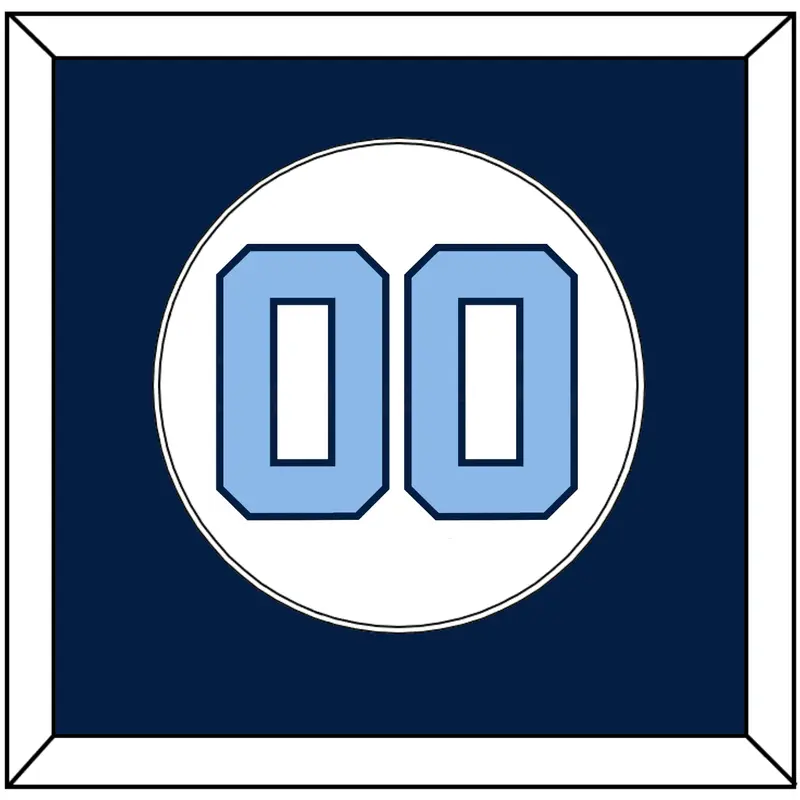 North Carolina Baseball Number - Home White (2014) - Single Mat 2