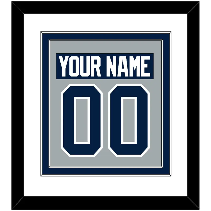 Penn State Nameplate & Number (Back) Combined - Alternate Gray - Double Mat 1