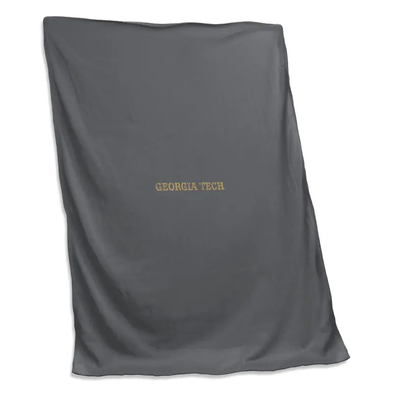 Georgia Tech Charcoal Sweatshirt Blanket (Screened)