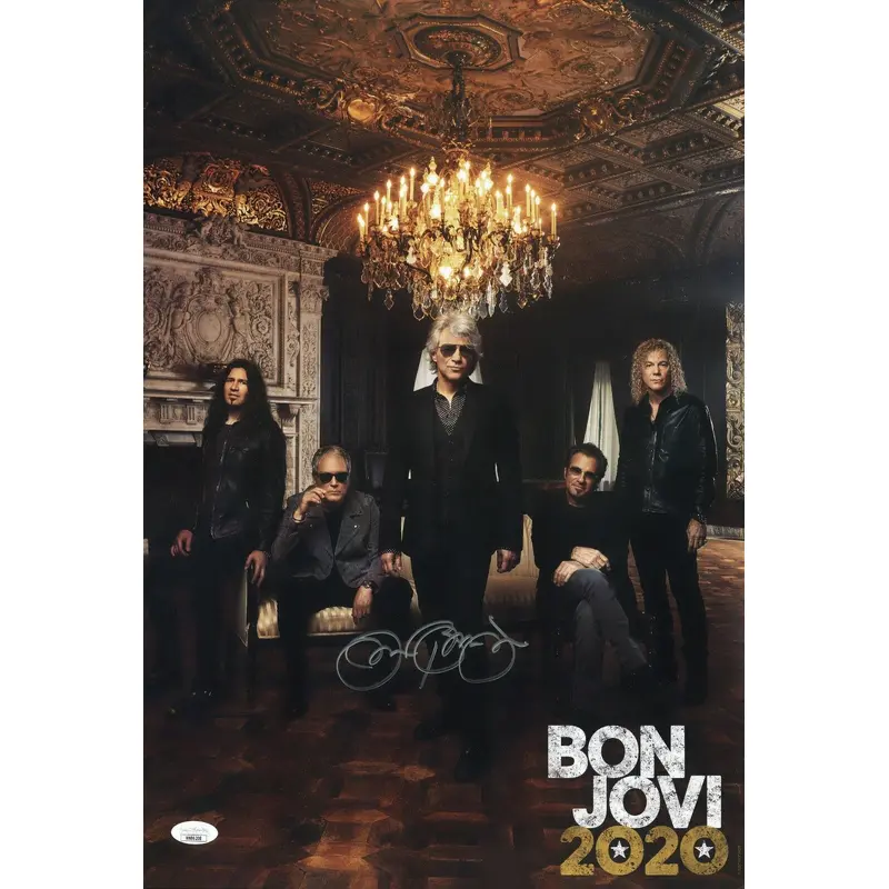 Jon Bon Jovi Signed Large 13x19 2020 Concert Poster Photo JSA COA