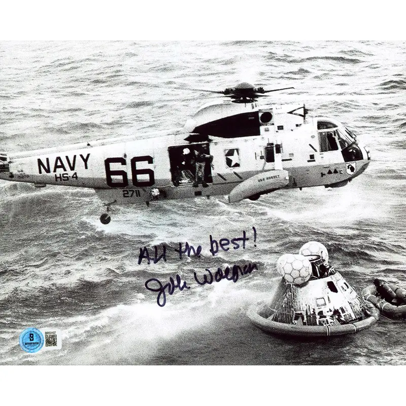 John Wolfram Apollo 11 "All The Best!" Authentic Signed 8x10 Photo BAS #BR53107