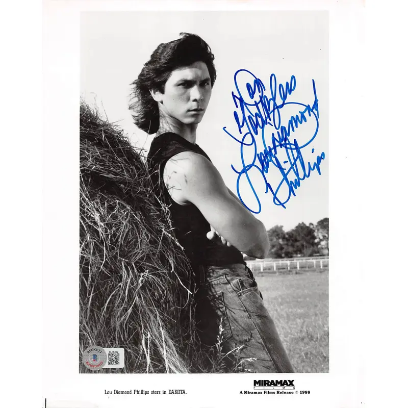 Lou Diamond Phillips Dakota "God Bless" Authentic Signed 8x10 Photo BAS #BL76492
