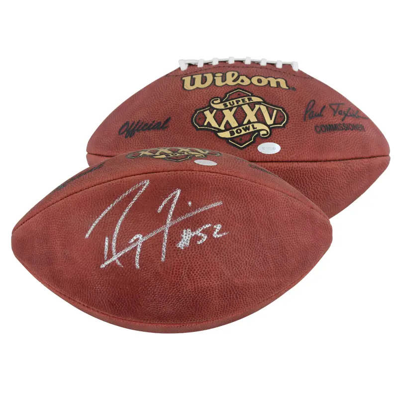 Ravens Ray Lewis Authentic Signed SB XXXV Logo Duke Nfl Football BAS #Z28604