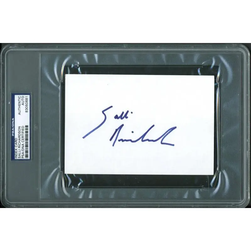 Salli Richardson Authentic Signed 4X6 Index Card PSA/DNA Slabbed #83050681