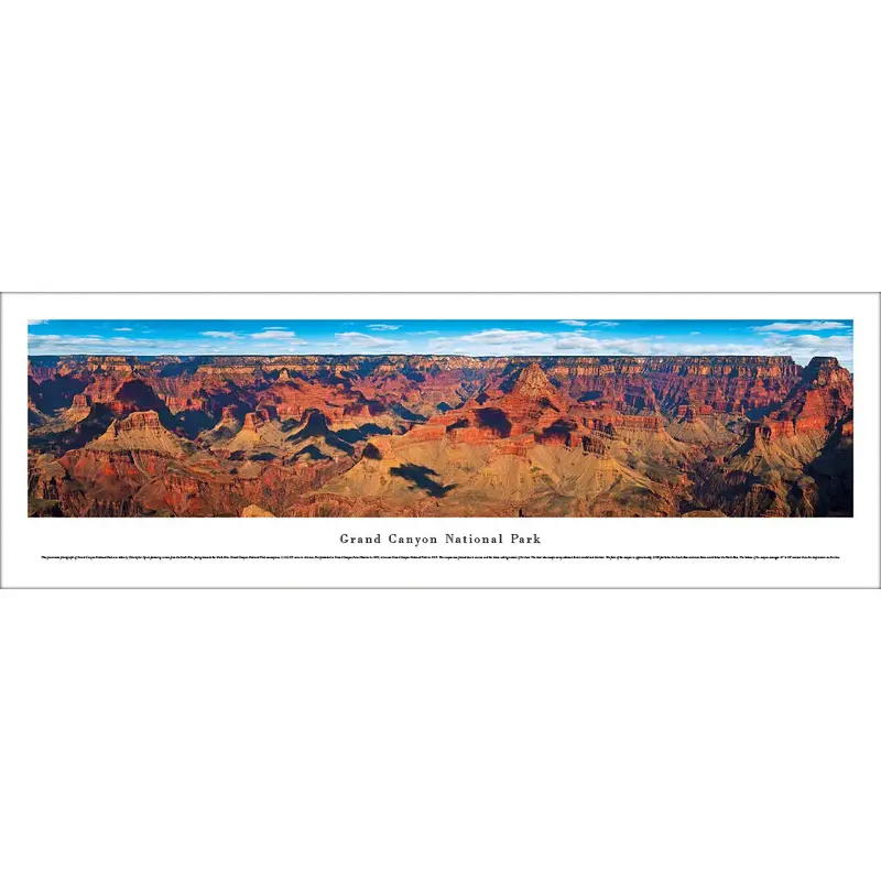 Grand Canyon National Park South Rim View Panoramic Poster Print - Blakeway Worldwide