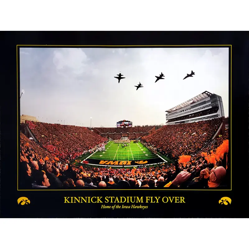 Iowa Hawkeyes Football Kinnick Stadium "Historic Flyover" (11/20/2010) Premium Poster
