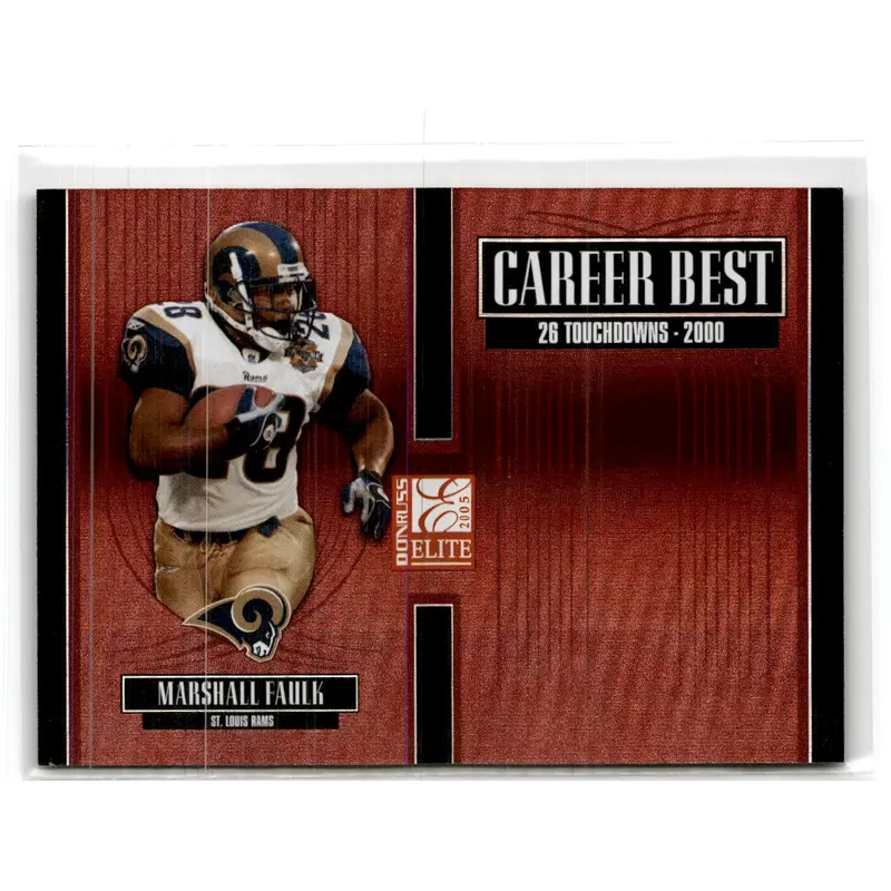 2005 Donruss Elite Career Best Red Marshall Faulk #CB-31 0062/1000