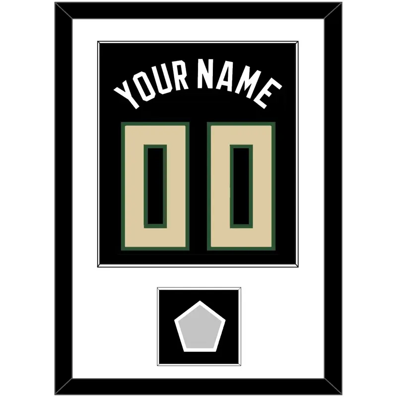 Milwaukee Name & Number With Champions Patch - Black Statement - Single Mat 1