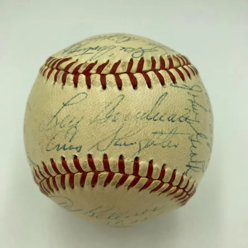 1956 Kansas City Athletics A's Team Signed American League Baseball JSA COA