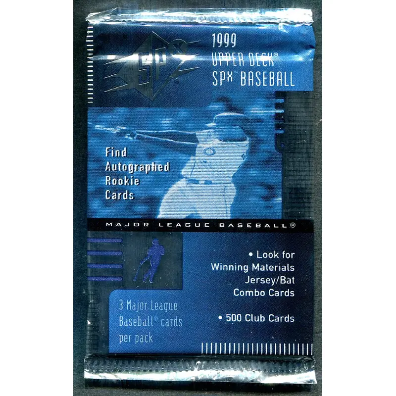 1999 Upper Deck SPx Baseball Unopened Pack (3)